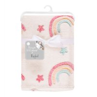 FS957: Supersoft Rainbow Fleece Baby Blanket